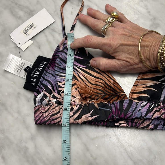 Royalty by Maluma NWT Printed Plunge Triangle Bralette Size Small - Picture 14 of 14